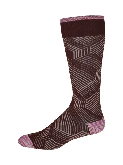 Robert Graham Kelsey Socks In Brown