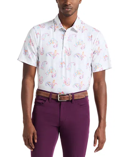 Robert Graham Keltz Knit Polo Shirt In White