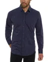 Robert Graham Kelvin Jacquard Floral Knit Button Down Shirt In Indigo