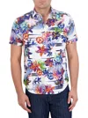 Robert Graham Kendari Short Sleeve Button Down Shirt Tall In Multi
