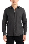 Robert Graham Kenmare Long Sleeve Stretch Cotton Button-up Shirt In Gray