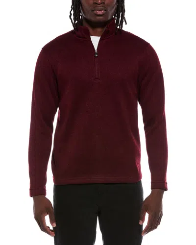 Robert Graham Kenwood 1/4-zip Mock Neck Sweater In Red