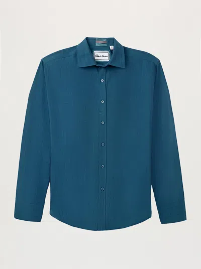 Robert Graham Kerrington Long Sleeve Button Down Shirt Tall In Turquoise