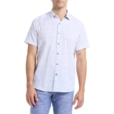 Robert Graham Kingshold Short Sleeve Button-up Shirt In Blue