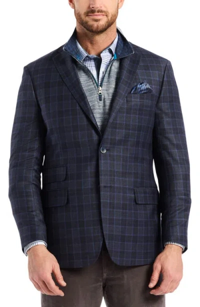 ROBERT GRAHAM ROBERT GRAHAM KIPTON WINDOWPANE PLAID WOOL BLEND SPORT COAT