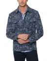 Robert Graham Kohan Botanical Print Shirt Jacket In Navy