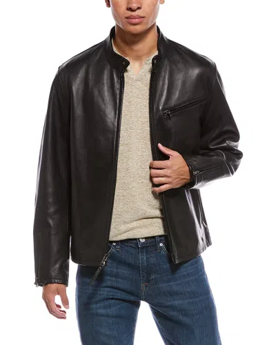 Robert Graham Lamb Leather Jacket In Black