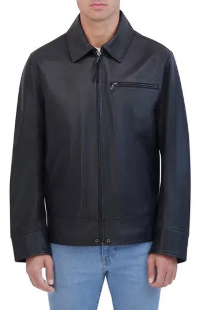 Robert Graham Lambskin Leather Jacket In Black