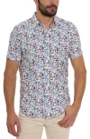 Robert Graham Landon Floral Print Slim Fit Button Down Shirt In White Multi