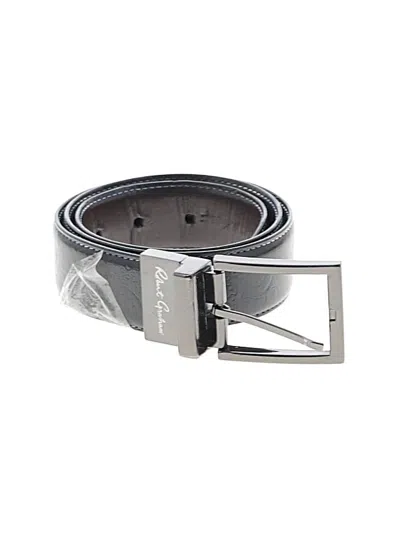 Pre-owned Robert Graham Leather Belt In Black