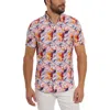 Robert Graham Ledger Short Sleeve Button Down Shirt In Pink Multi