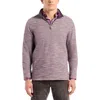 Robert Graham Ledson Space Dye Cotton Quarter Zip Top In Purple