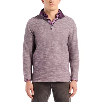 ROBERT GRAHAM ROBERT GRAHAM LEDSON SPACE DYE COTTON QUARTER ZIP TOP