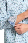 Robert Graham Copacabana Classic Fit Gingham Short Sleeve Knit Button-up Shirt In Blue
