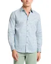 Robert Graham Copacabana Classic Fit Gingham Short Sleeve Knit Button-up Shirt In Blue