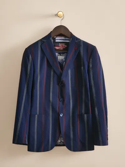 Robert Graham Liberty Lines Blazer In Blue
