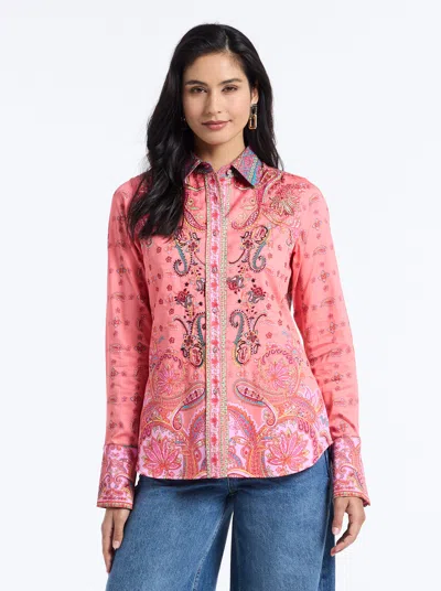 Robert Graham Limited Edition Aura Drift Long Sleeve Shirt In Pink