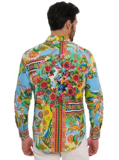 Robert Graham Limited Edition Hidden Lion Long Sleeve Button Down Shirt Big In Multi