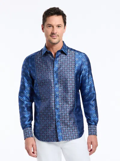 Robert Graham Limited Edition La Stravaganza Long Sleeve Button Down Shirt In Blue