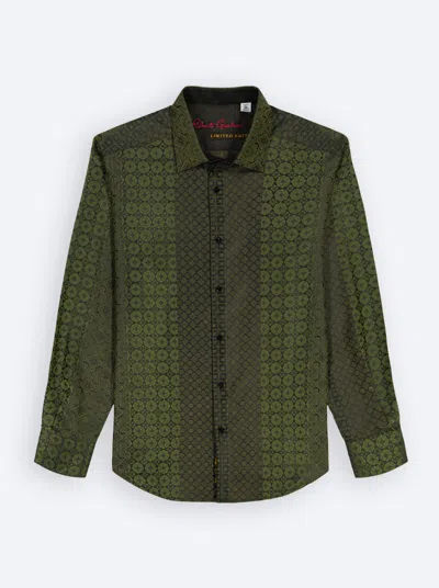 Robert Graham Limited Edition Noble Touch Long Sleeve Button Down Shirt In Green