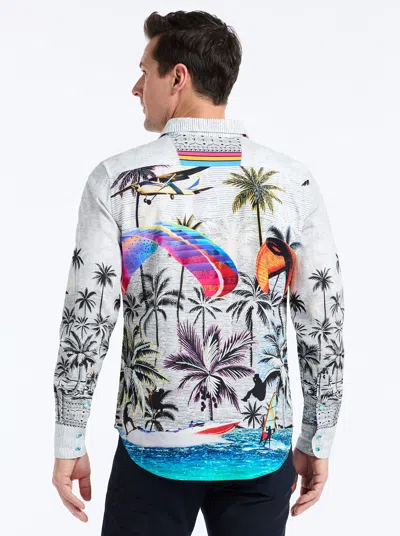 Robert Graham Limited Edition The Daddino Long Sleeve Button Down Shirt In White