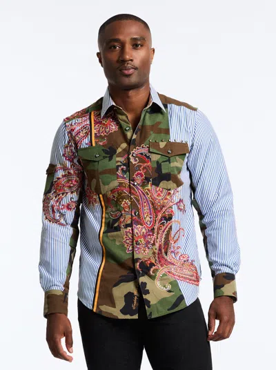 Robert Graham Limited Edition The Love & Peace Long Sleeve Button Shirt In Multi