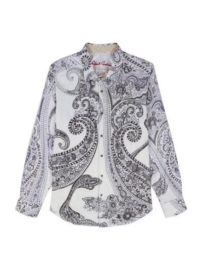 Robert Graham Limited Edition The Rg Ekb Long Sleeve Button Down Shirt In Gray