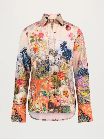 Robert Graham Limited Edition Winged Tapestry Long Sleeve Shirt In Multi