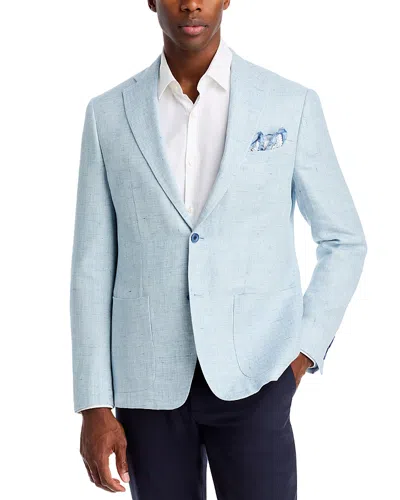 Robert Graham Linen & Wool Melange Solid Slim Fit Sport Coat In Powder Blue