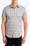Robert Graham Livingston Stretch Short Sleeve Button-up Shirt In Blue