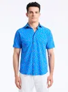 Robert Graham Lobster Roll Knit Short Sleeve Button-up Shirt