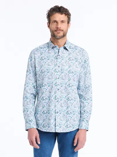 Robert Graham Locust Long Sleeve Button Down Shirt In Blue