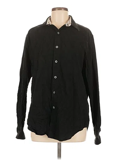 Pre-owned Robert Graham Long Sleeve Button Down Shirt In Black