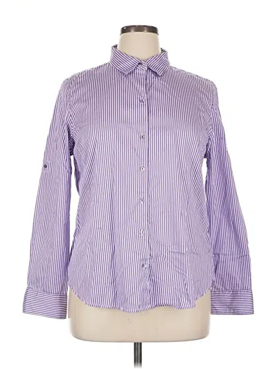 Pre-owned Robert Graham Long Sleeve Button Down Shirt In Purple