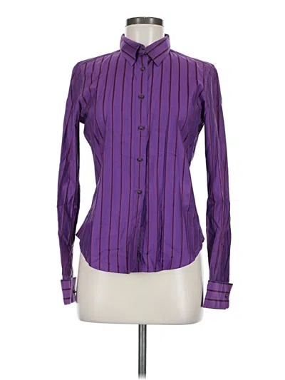 Pre-owned Robert Graham Long Sleeve Button Down Shirt In Purple