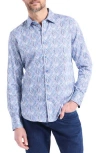 Robert Graham Long Sleeve Button Front Shirt In Blue