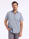 Robert Graham Lowndes Short Sleeve Button Down Shirt In White