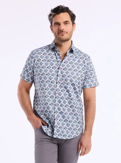 Robert Graham Lowndes Short Sleeve Button Down Shirt In White