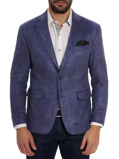 Robert Graham Lubrano Velour Blazer In Plum