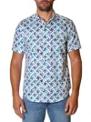 Robert Graham Lucero Pinwheel Short Sleeve Woven Button-up Shirt In Multi