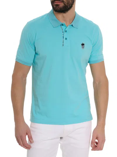 Robert Graham Lucifer Polo In Ice Blue