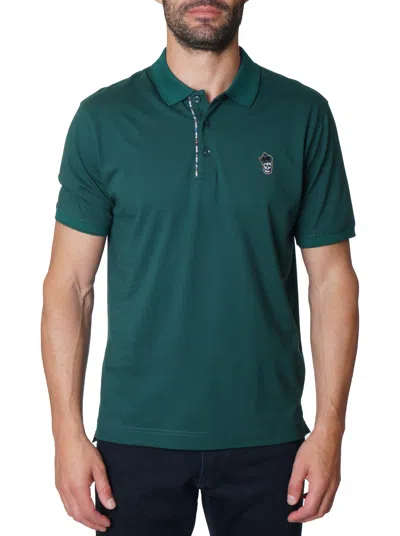 Robert Graham Lucifer Short Sleeve Polo In Gray