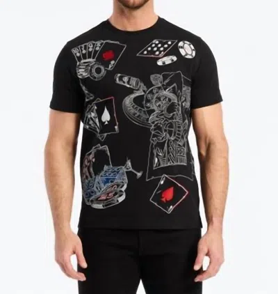 Robert Graham Lucky Roll Short Sleeve Graphic Tshirt In Black