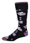 Robert Graham Lucky Roll Socks In Black