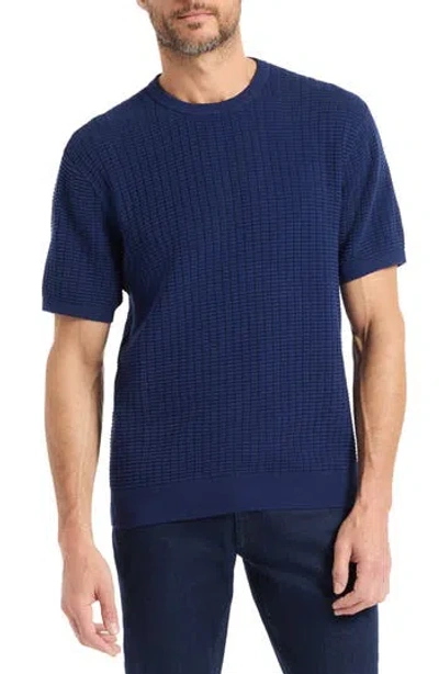Robert Graham Luis Short Sleeve Sweater In Blue