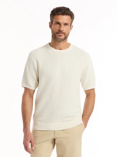 Robert Graham Luis Short Sleeve Sweater In White