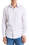 Robert Graham Lurken Cotton Button-up Shirt In Purple