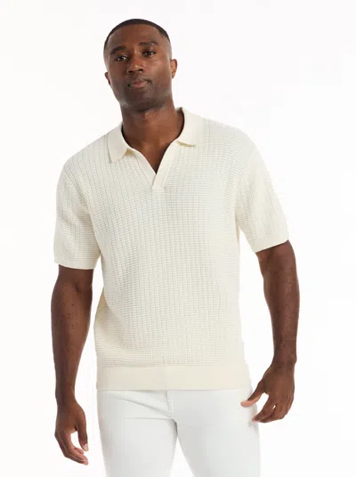 Robert Graham Macombs Short Sleeve Sweater Polo In White