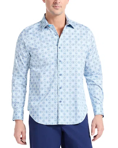 Robert Graham Madagascar Cotton Stretch Classic Fit Button Down Shirt In Blue