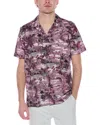 Robert Graham Makara Classic Fit Linen-blend Shirt In Purple